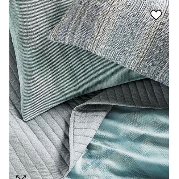 Hotel Collection Stencil Comforter Full/Queen. $335 Value. Color:Cyan - Picture 3 of 5